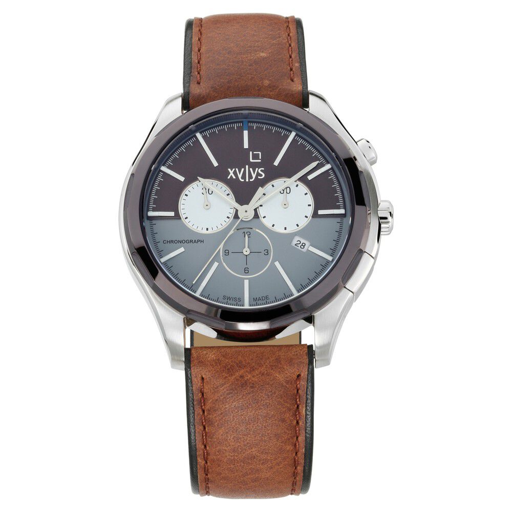 ポポイ Buy Online Xylys Quartz Analog Black Dial Black Leather Strap