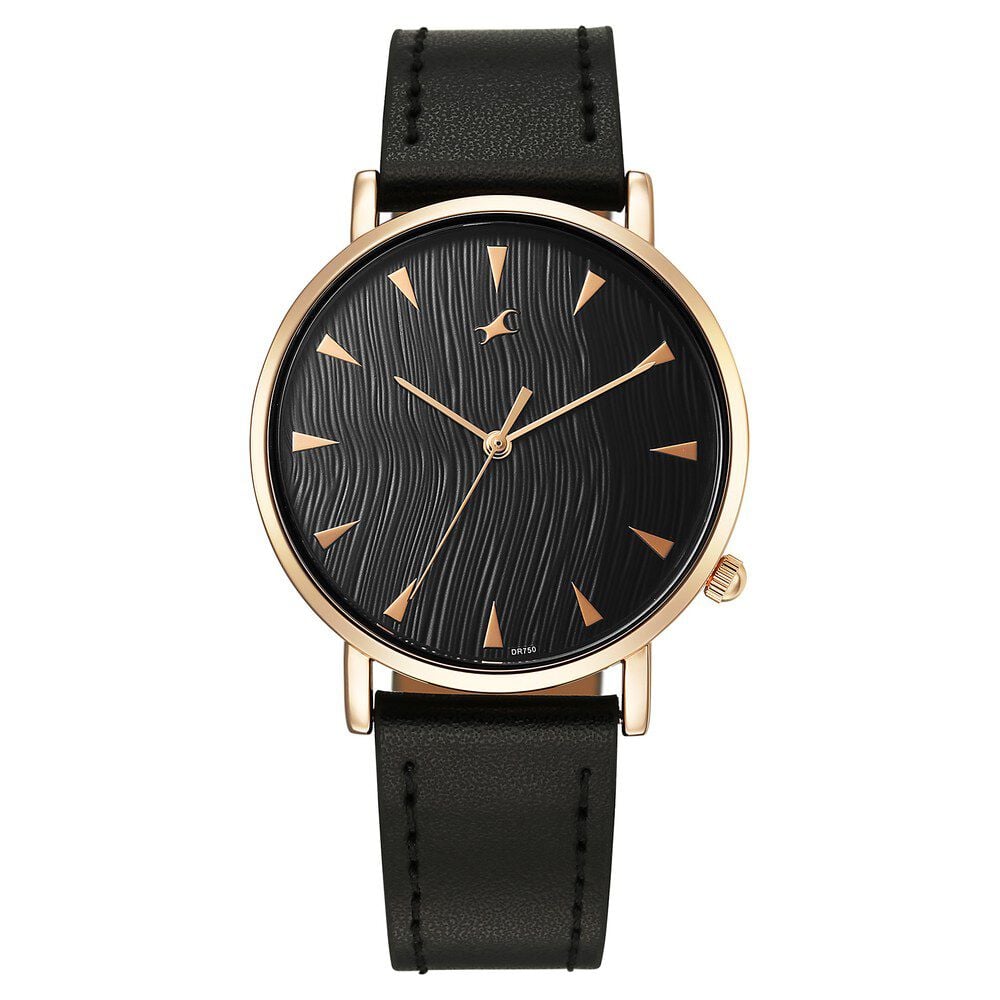 Fastrack Stunners X Quartz Analog Black Dial Leather Strap Watch For Girls-image-33