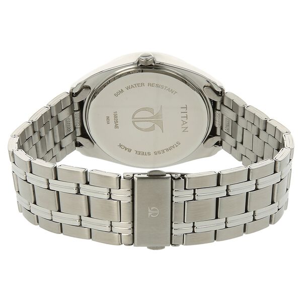 Titan Purple Silver Dial Analog with Day and Date Stainless Steel Strap Watch for Men - image number 3