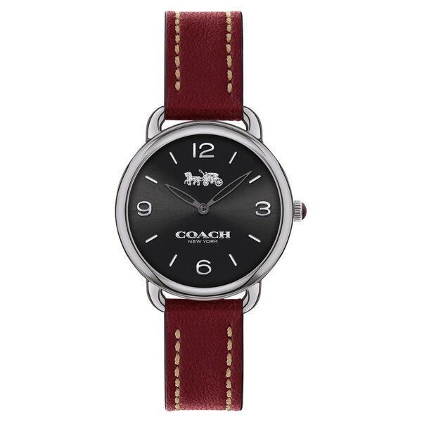 Coach Quartz Analog Black Dial Leather Strap Watch for Women - image number 0