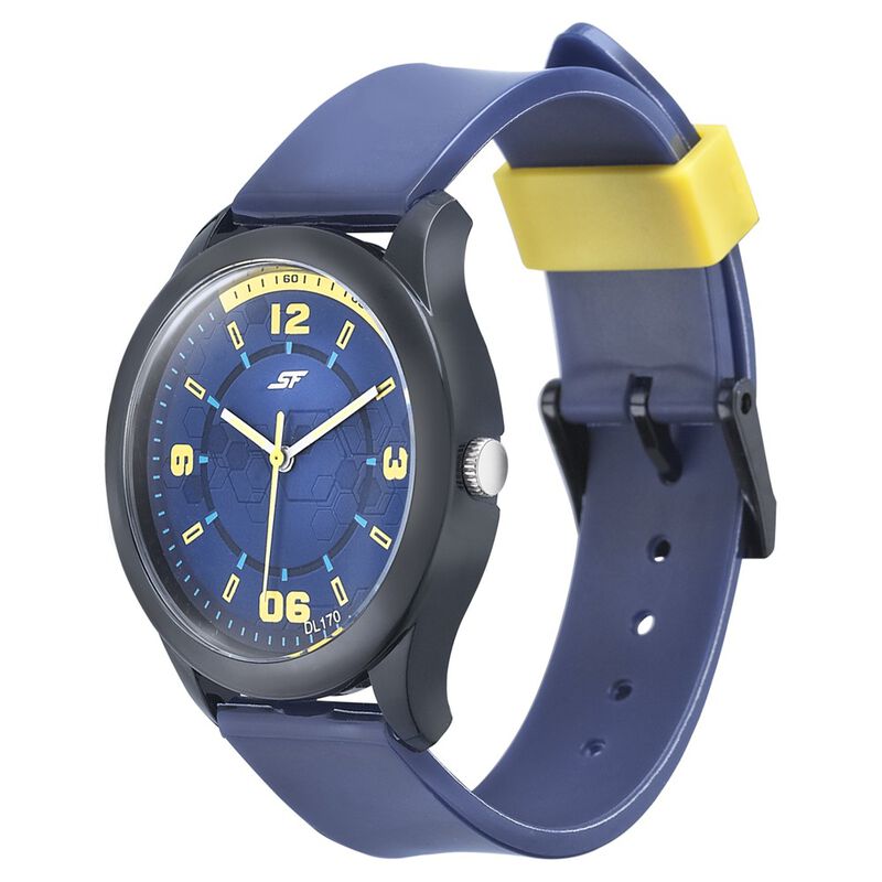 Buy Online SF Quartz Analog Blue Dial PU Strap Watch for Men ...