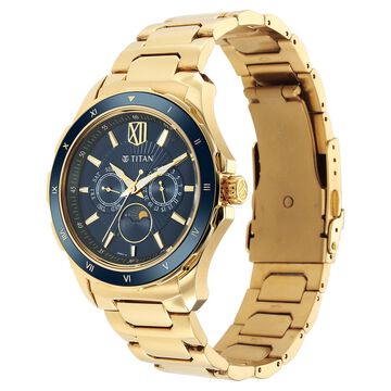 Titan Regalia Premium Green Dial Quartz Multifunction Stainless Steel Strap watch for Men