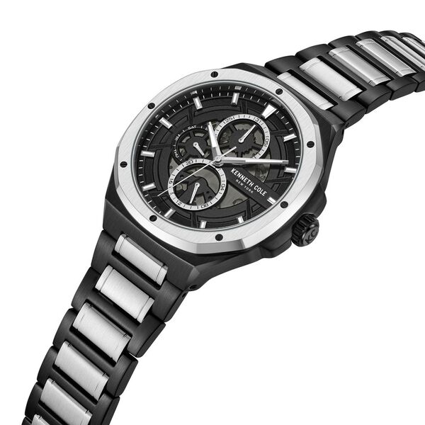 Kenneth Cole Multifunction Black Dial Stainless Steel Strap Watch For Men - image number 3