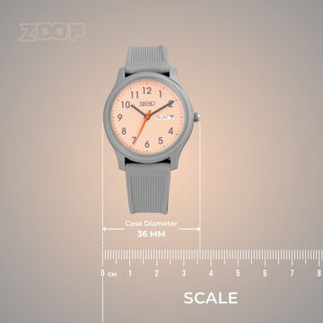 Zoop Back To School Analog Unisex Watch For Kids With Pinl Dial And Grey Strap From House Of Titan