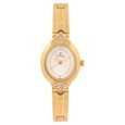 Titan Quartz Analog Champagne Dial Metal Strap Watch for Women