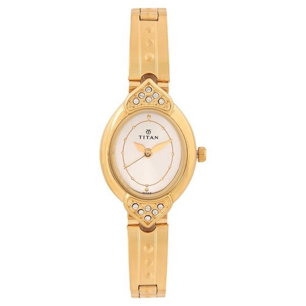Titan Quartz Analog Silver Dial Stainless Steel Strap Watch for Women - image number 0