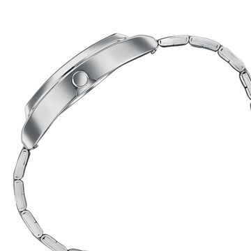 Sonata Ascent White Textured Tonneau Watch for Men