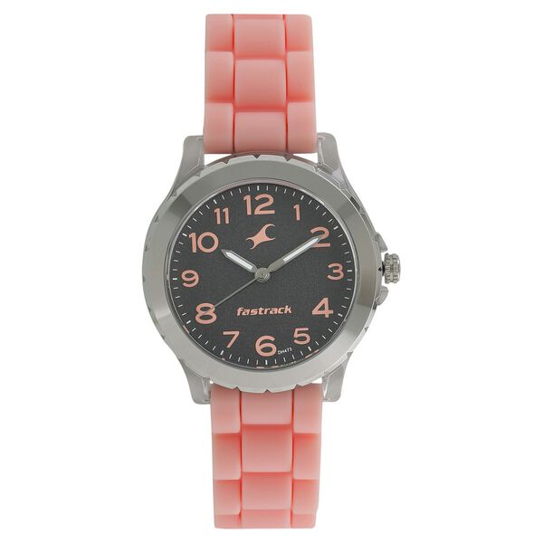 Fastrack Trendies Quartz Analog Black Dial Silicone Strap Watch for Girls - image number 0