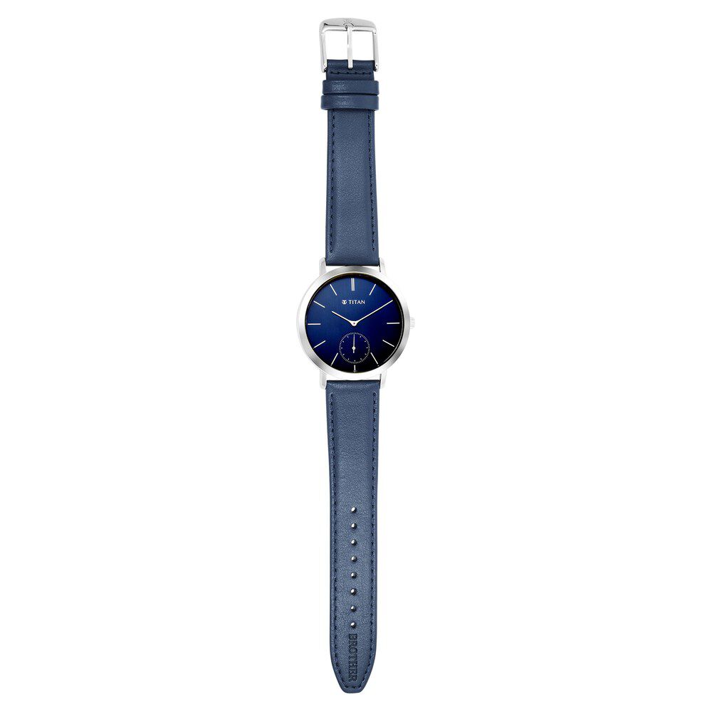 Men fashion ex306 blue clearance analog leather strap watch