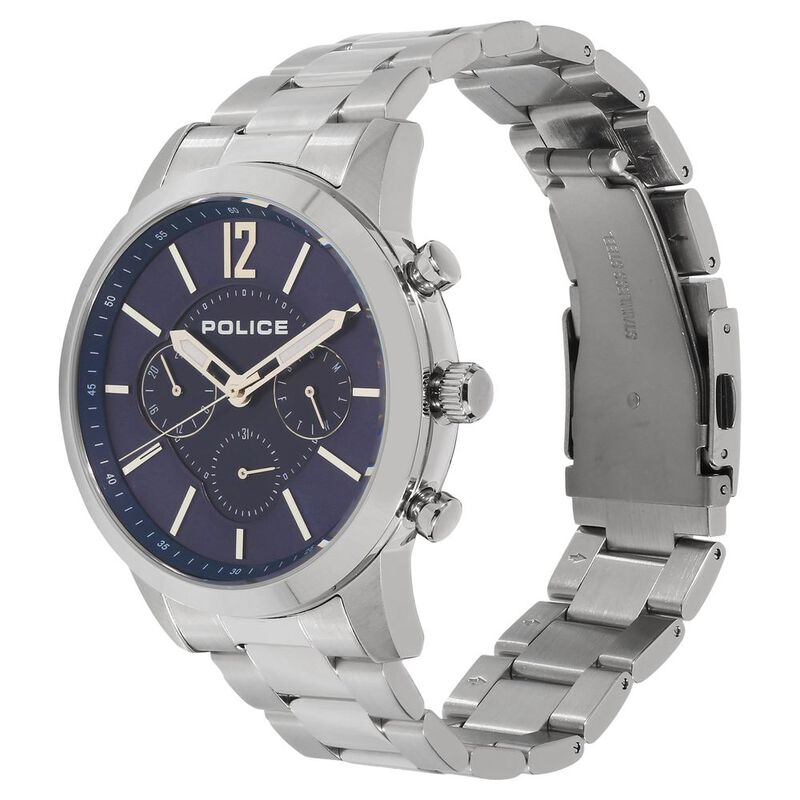 Police Quartz Chronograph Blue Dial Stainless Steel Strap Watch for Men - image number 1