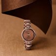 Poze By Sonata Quartz Analog Brown Dial Brown Metal Strap Watch For Women - image number 0