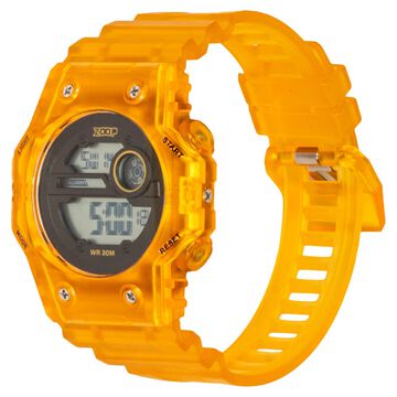 Zoop Mystic Digi Digital Watch For Boys With Transparent Orange Finish From House Of Titan