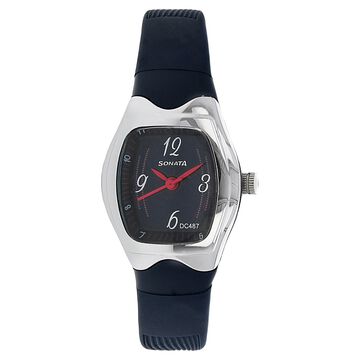 SF Quartz Analog Blue Dial Plastic Strap Watch for Women