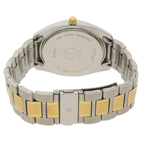 Titan Quartz Analog with Date Silver Dial Stainless Steel Strap Watch for Men - image number 3