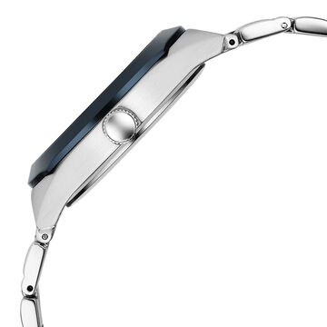 Vyb Arcane By Fastrack Quartz Analog Blue Dial Metal Strap Watch For Guys