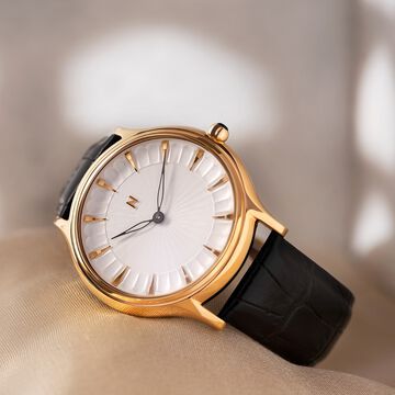 Titan Nebula Deccan Treasures Quartz Analog with Date 18 Karat Solid Gold Watch for Men