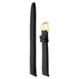 22 mm Black Genuine Leather Straps for Men - image number 2