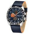 Kenneth Cole Quartz Chronograph Blue dial Leather Strap Watch for Men - image number 1
