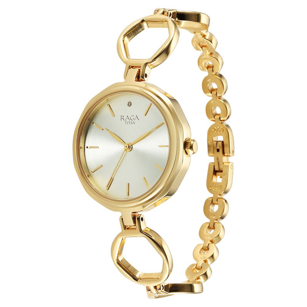 Titan raga golden discount watch