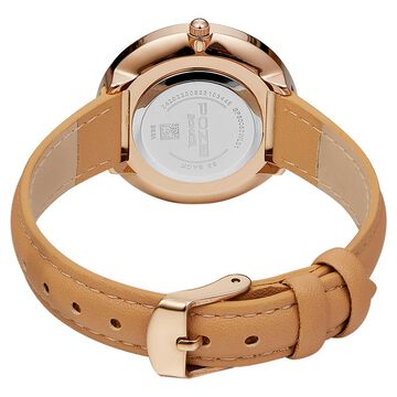 Poze by Sonata Quartz Analog White Dial PU Leather Strap Watch for Women