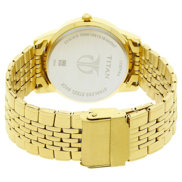 Titan Quartz Analog White Dial Stainless Steel Strap Watch for Men - image number 3