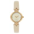 Nebula Quartz Analog Champagne Dial Leather Strap Watch for Women - image number 0