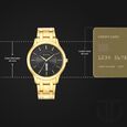Titan Karishma Quartz Analog with Day and Date Black Dial Golden Stainless Steel Strap Watch For Men - image number 2