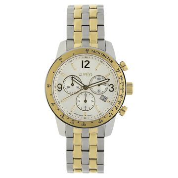 Xylys Swiss Chronograph Multicoloured Metal Strap and White Dial Watch For Men