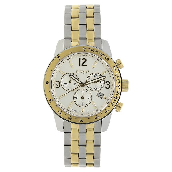 Xylys Swiss Chronograph Multicoloured Metal Strap and White Dial Watch For Men - image number 0