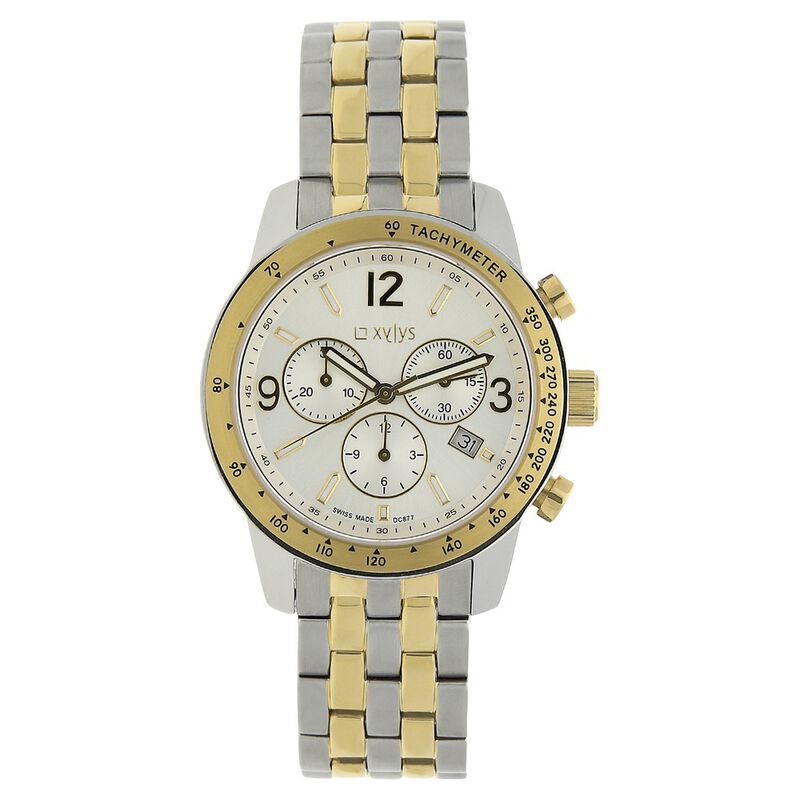 Xylys Swiss Chronograph Multicoloured Metal Strap and White Dial Watch For Men