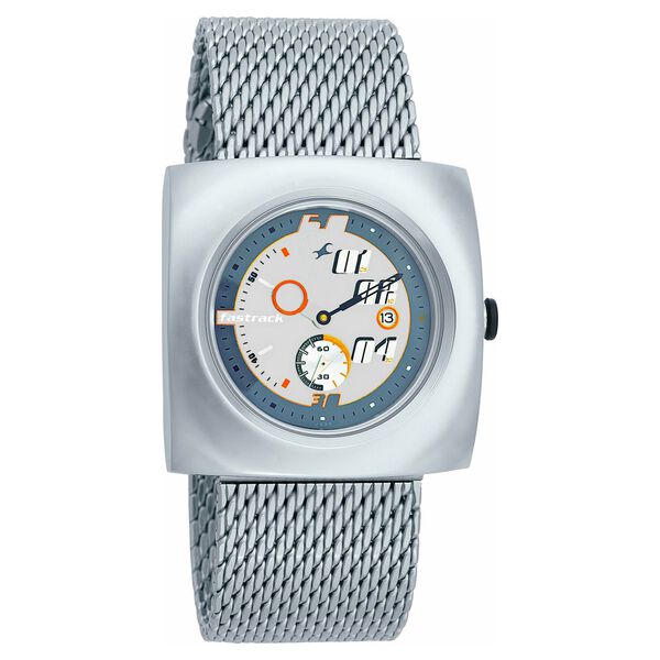 Fastrack Quartz Analog Grey Dial Metal Strap Watch for Guys - image number 0