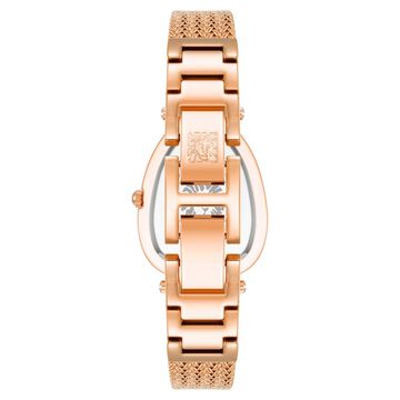 Anne Klein Quartz Analog Pink Dial Rose Gold Stainless Steel Strap Watch For Women