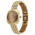 Titan Aura Quartz Analog Brown Mother of Pearl Dial Golden Stainless Steel Strap Watch for Women - image number 2