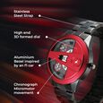 Fastrack Overdrive Chronograph Micromotor Grey Dial Grey Stainless Steel Strap Watch For Guys - image number 1