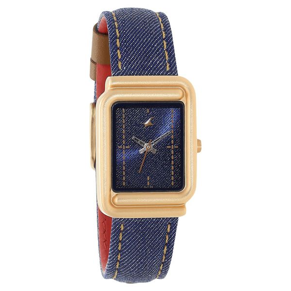 Fastrack Denim Quartz Analog Black Dial Denim Strap Watch for Girls - image number 1