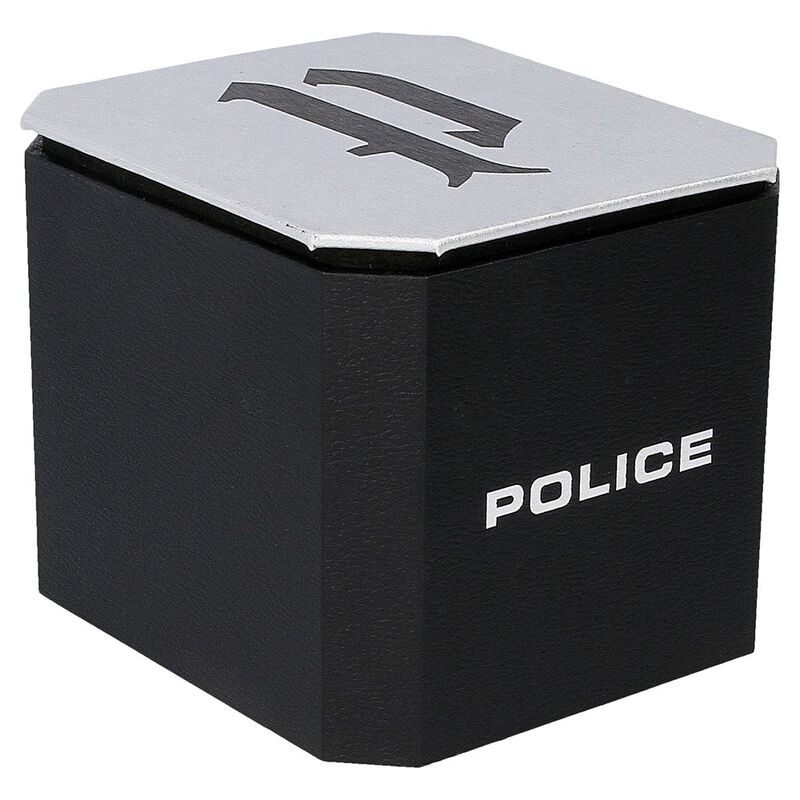 Police Quartz Analog with Date Black Dial Leather Strap Watch for Men - image number 4