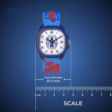 Zoop Marvel Analog Watch with White Spiderman Dial & Blue Strap for Boys Kids, from House of Titan