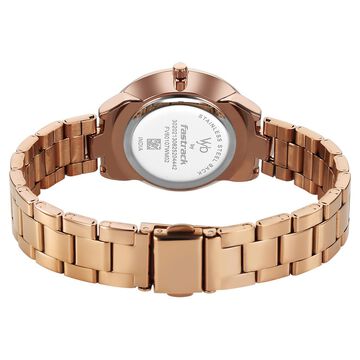 Vyb Eclipse By Fastrack Quartz Analog Rose Gold Dial Rose Gold Stainless Steel Strap Watch For Girls
