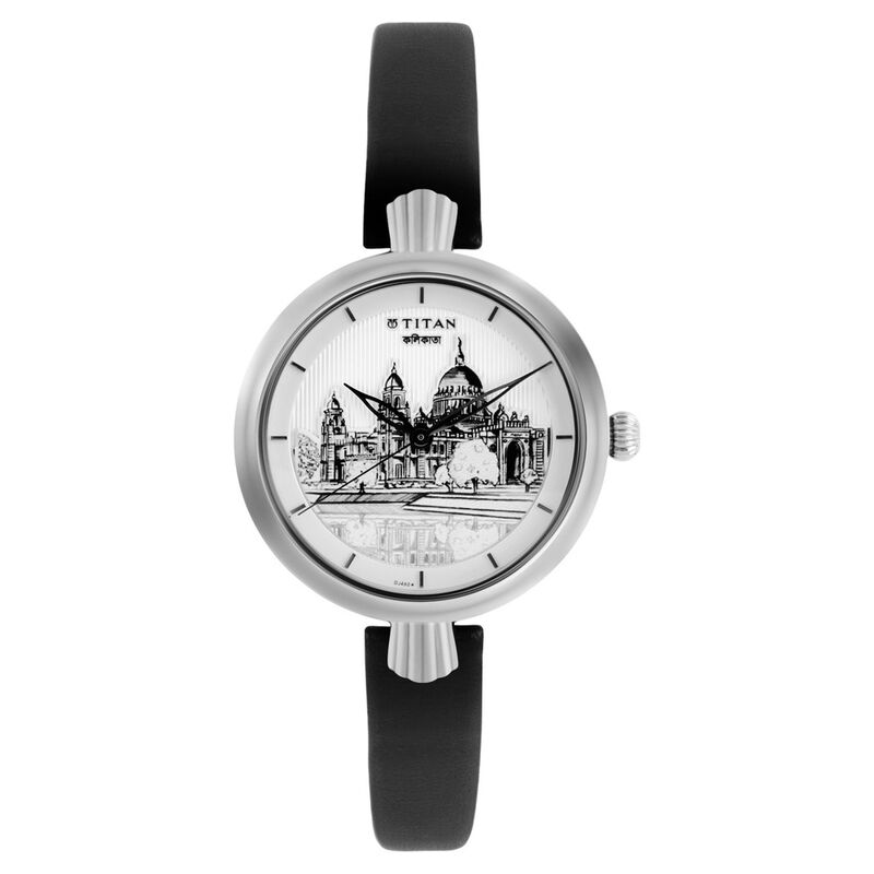 Titan Forever Kolkata Off White Dial Analog Leather Strap Watch for Women - image number 0