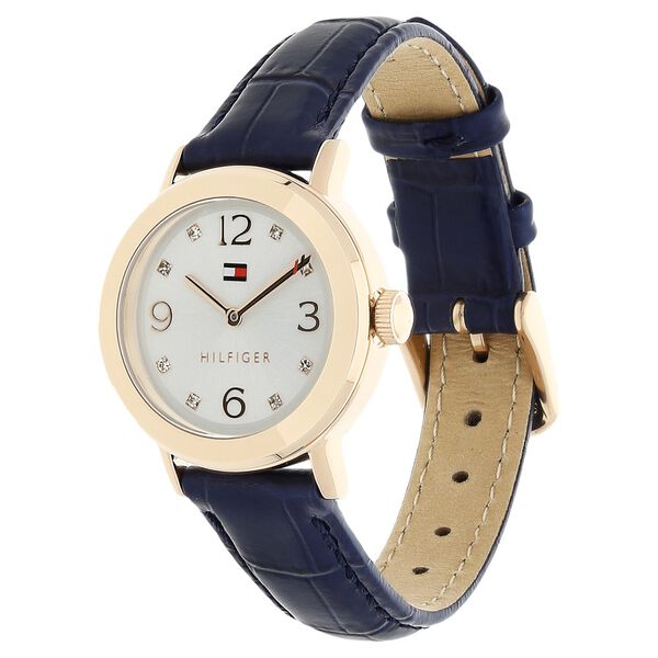 Tommy Hilfiger Quartz Analog Silver Dial Leather Strap Watch for Women - image number 1