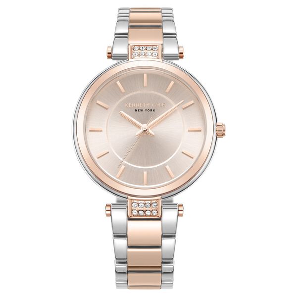 Kenneth Cole Quartz Analog Rose Gold Dial Two Toned Stainless Steel Strap Watch for Women - image number 0