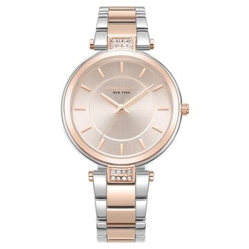 Kenneth Cole Quartz Analog Rose Gold Dial Two Toned Stainless Steel Strap Watch for Women