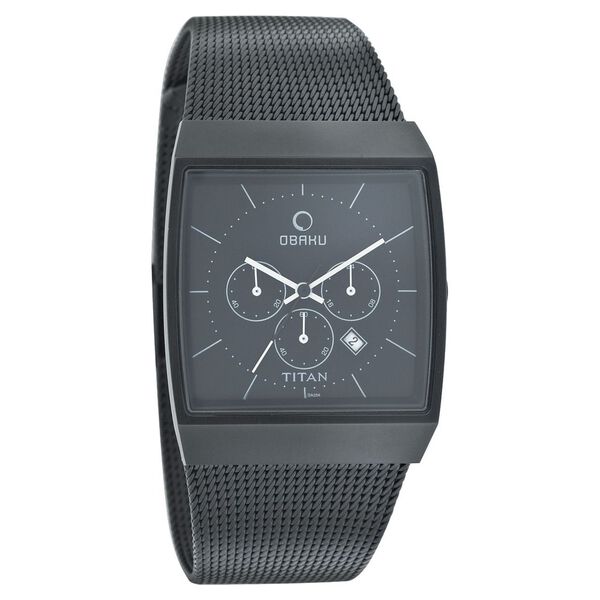 Titan Quartz Multifunction Black Dial Watch for Men - image number 0