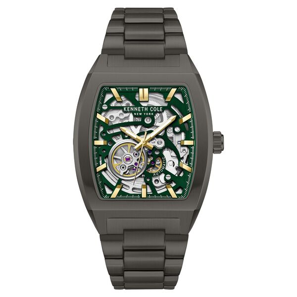 Kenneth Cole Gun Metal Automatic Stainless Steel Bracelet Watch For Men - image number 0