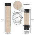 22 mm Black Genuine Leather Straps for Men - image number 1