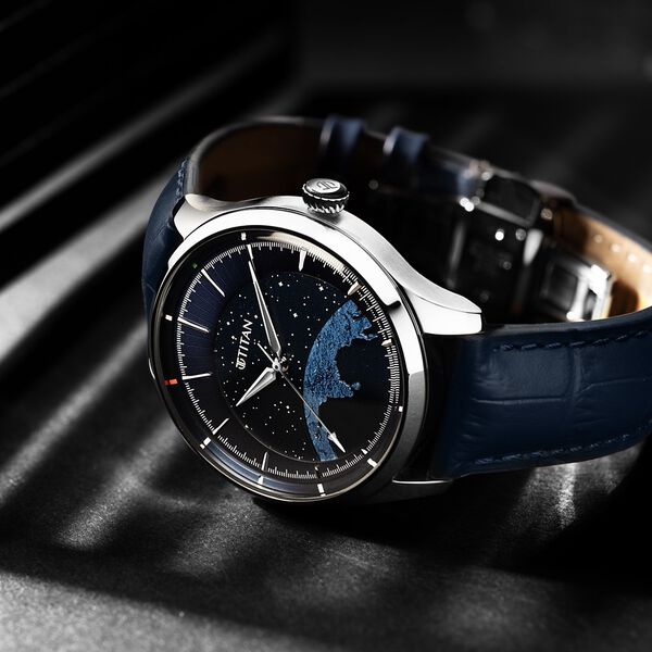 Titan Unity Automatic Leather Strap Watch For Men - Limited Series - Stellar Edition - image number 3