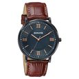 Sonata Verve Quartz Analog Black Dial Brown Leather Strap Watch For Men - image number 1