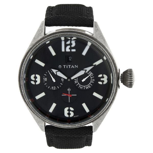 Titan Quartz Analog Black Dial Plastic Strap Watch for Men - image number 0