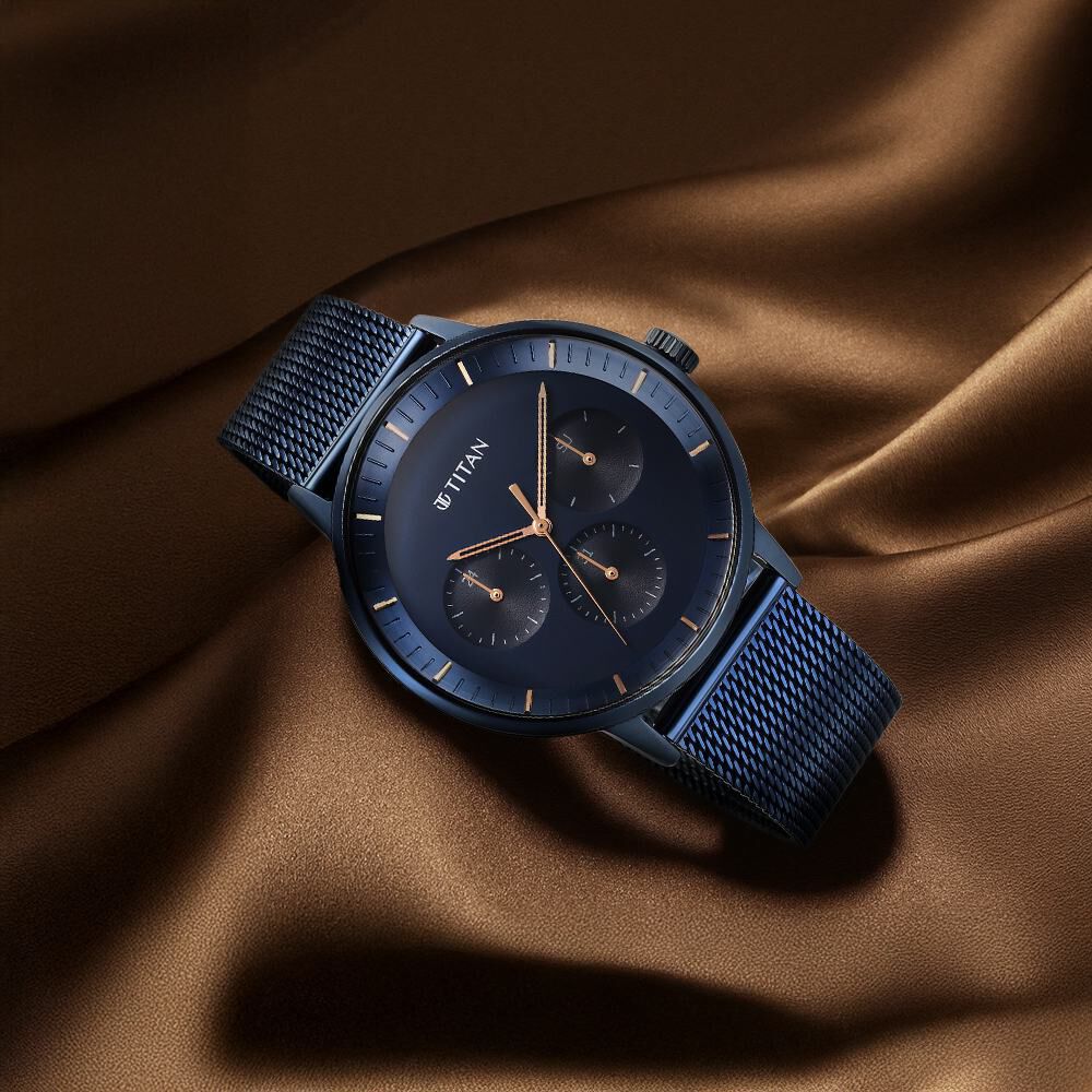 VARIAL ハンドル95 mk4 rim matt navy Buy Online Titan Modern Classics Blue Dial Quartz Multifunction