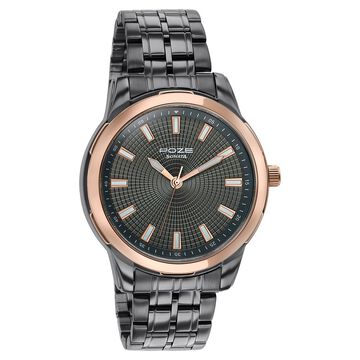 Sonata Poze Quartz Analog Grey Dial Grey Metal Strap Watch For Men